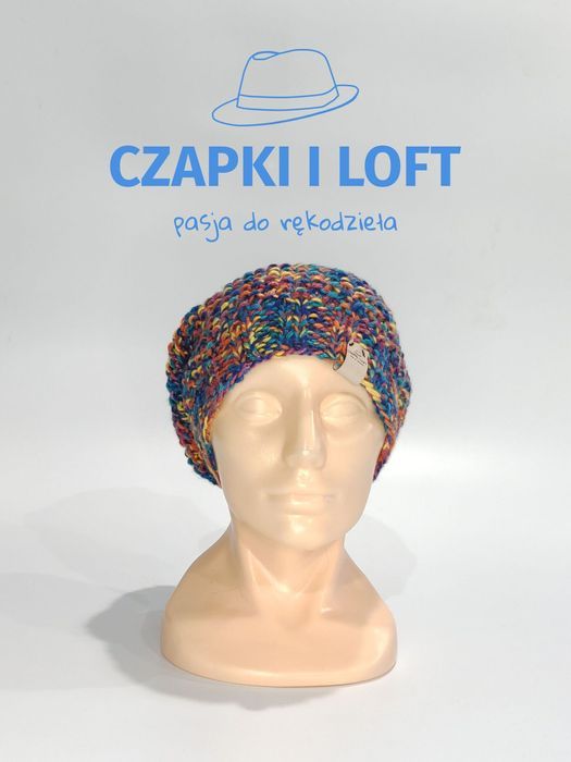 Czapka robiona na drutach, unisex