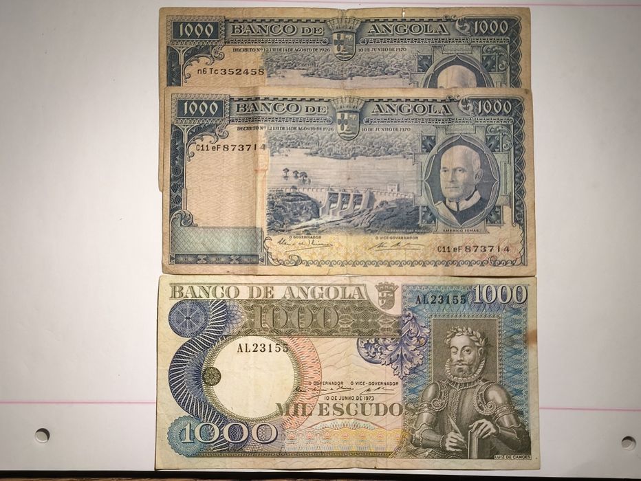 Lote de Notas de Angola - 1000 Esc.
