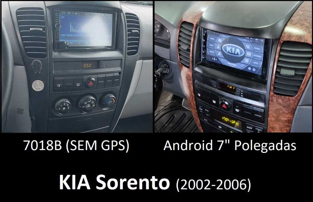 Rádio 2DIN • KIA Carnival Rio Sportage Carens Sorento Cerato • Android
