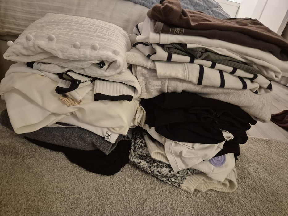 Zestaw ubrań damskich S–M + torebka Wittchen | Zara, H&M, Mohito