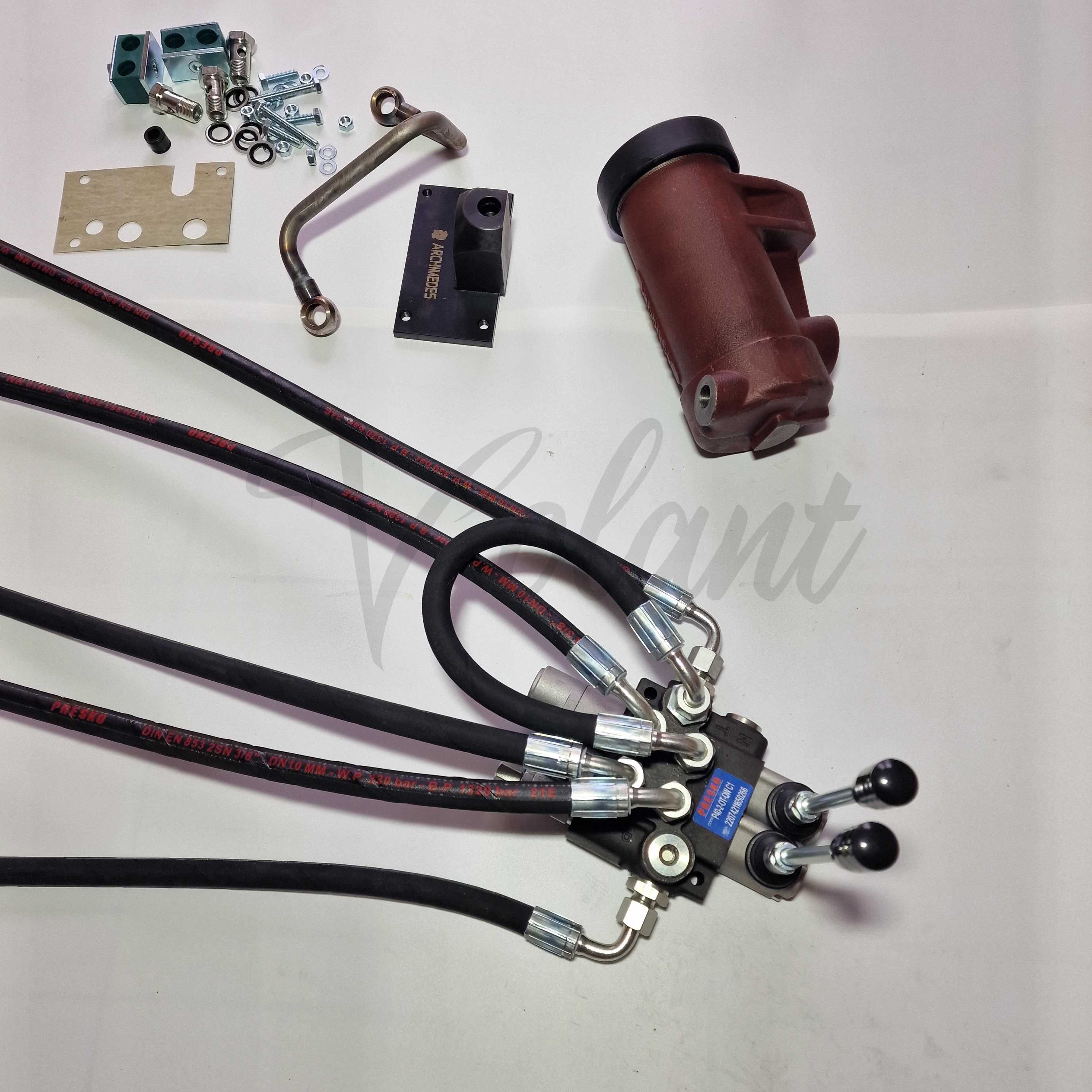Rozdzielacz Hydrauliczny 2 Sekcje C-360 Cylinder Z Nakrętka Zestaw