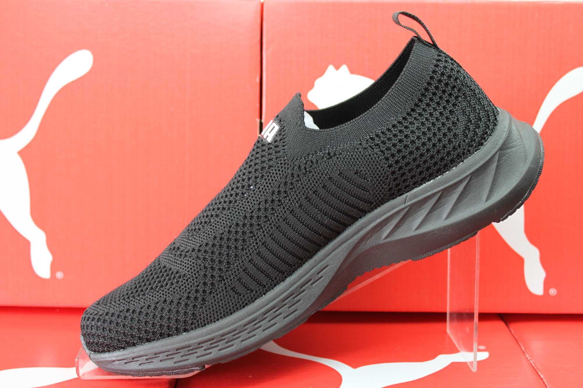 PUMA - черные кеды - кроссовки - кросівки сетка (код:5507сетка)