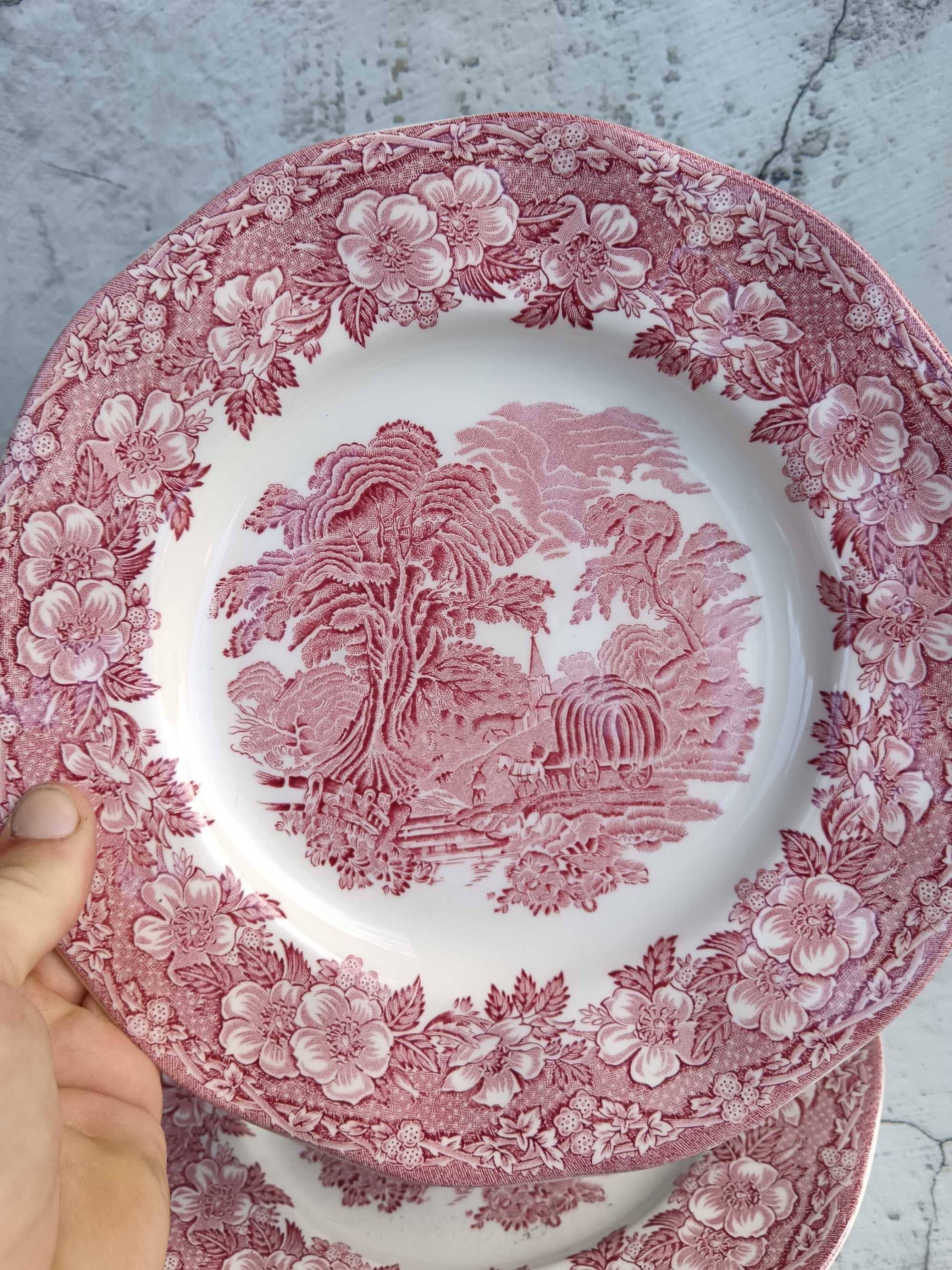 Talerze Obiadowe Angielska porcelana Woodland Unicorn Tableware