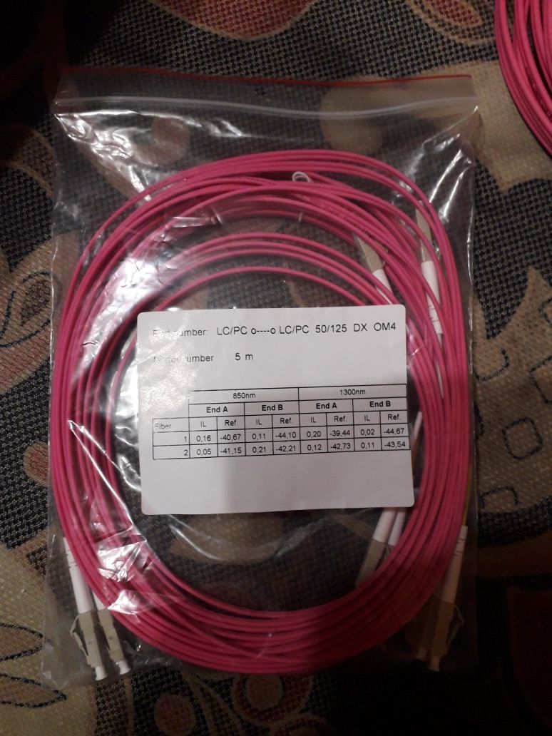 Patchcord światłowody. 5m i 10m duplex