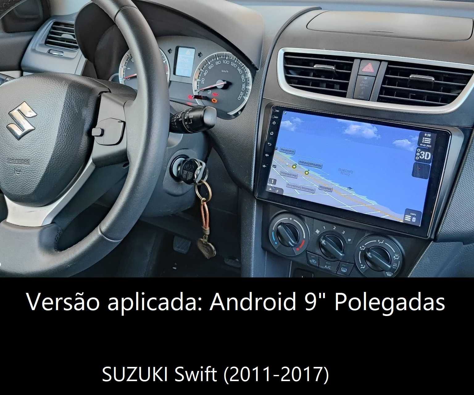 (NOVO) Rádio 2DIN • SUZUKI Swift (2004 até 2017) • Android GPS Moldura