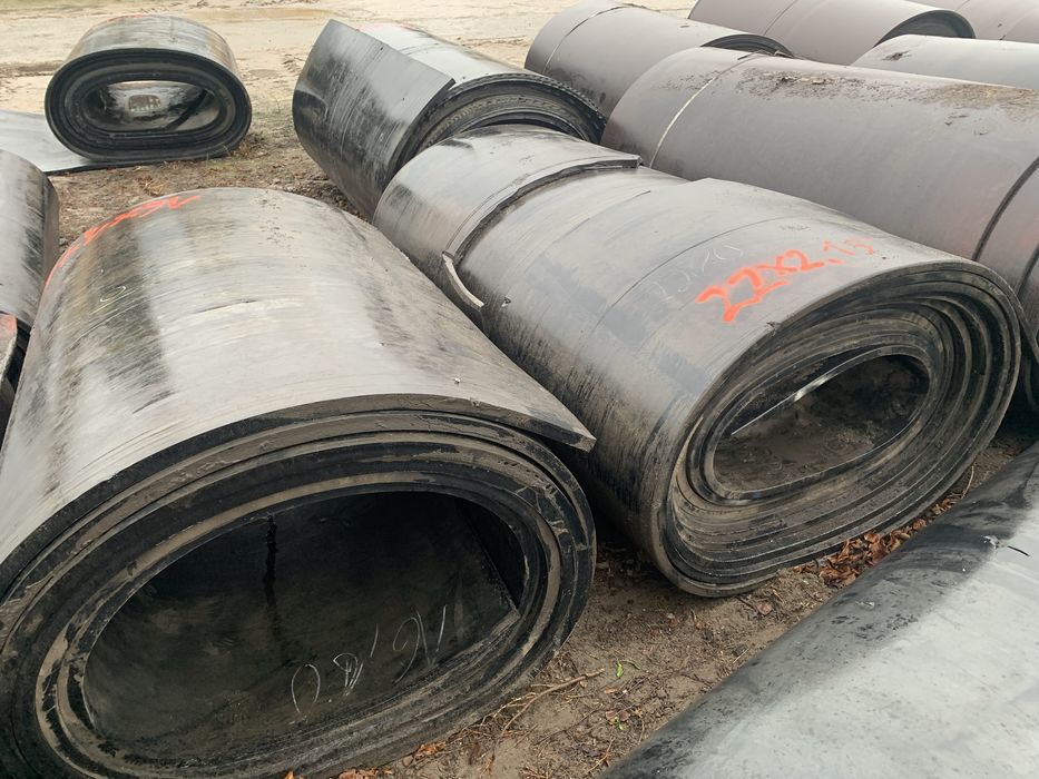 Gumowe taśmy podkłady taśmociąg, zbrojone maty legowiskowe płyty silos