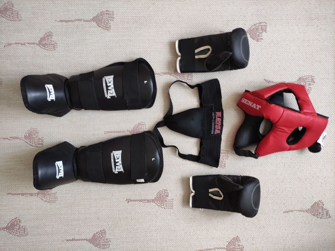 Защита для голени шлем перчатки боксерские