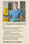Ofereço como limpeza em condomínio