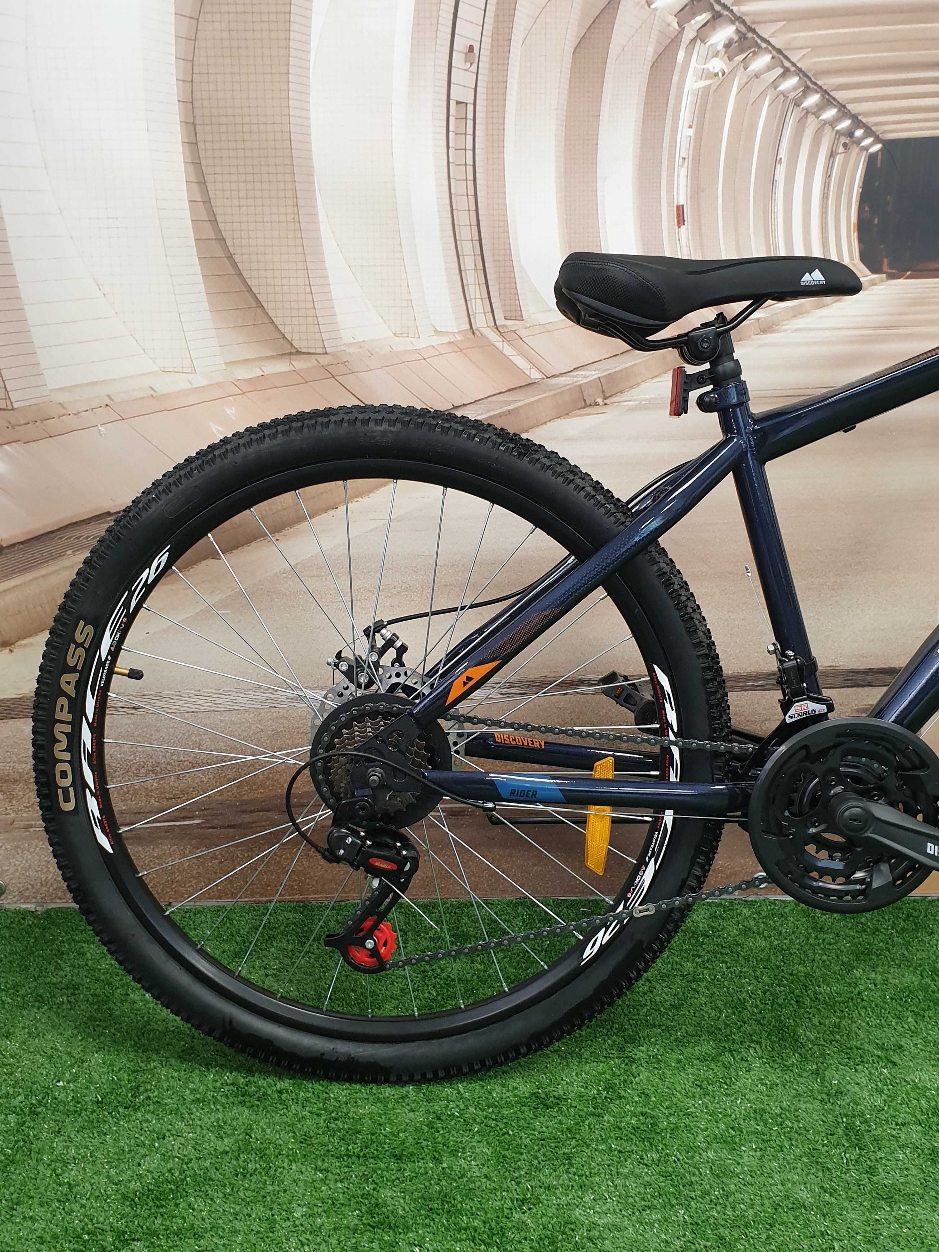 Rower górski MTB Discovery RIDER DD rama 16 cali koło 26" GRANATOWY