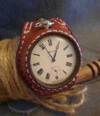 Pasek skórzany do zegarka kieszonkowego rękodzieło