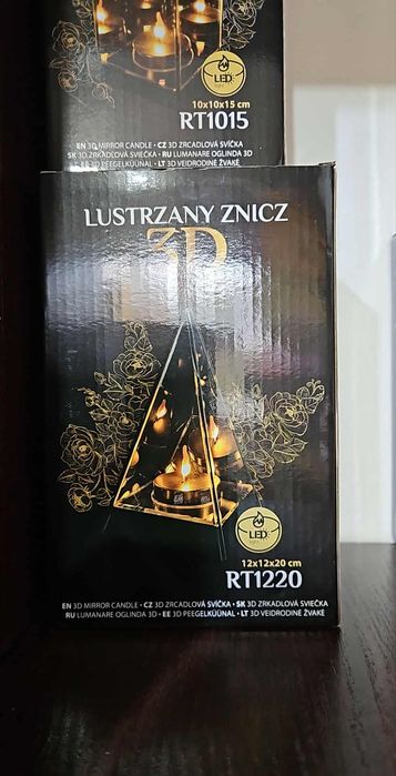 3szt lampion znicz piramidka