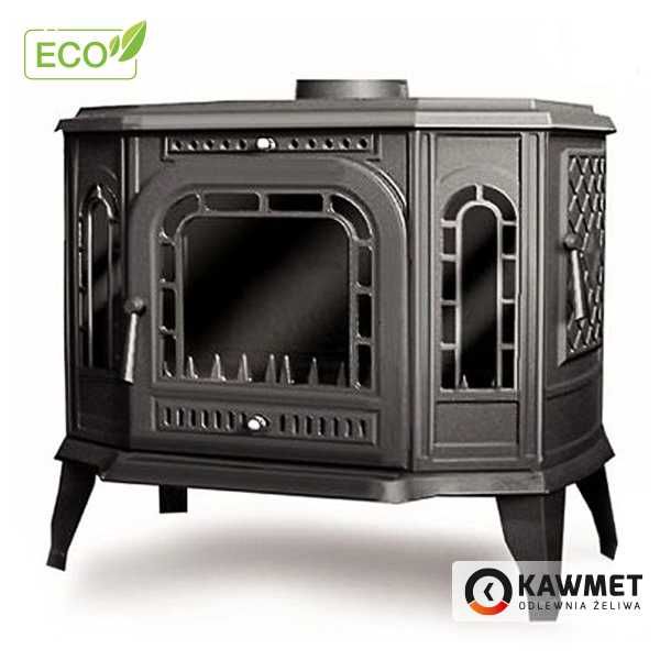 Piec piecyk kominek żeliwny z bocznymi drzwiczkami KAWMET P7 PB ECO