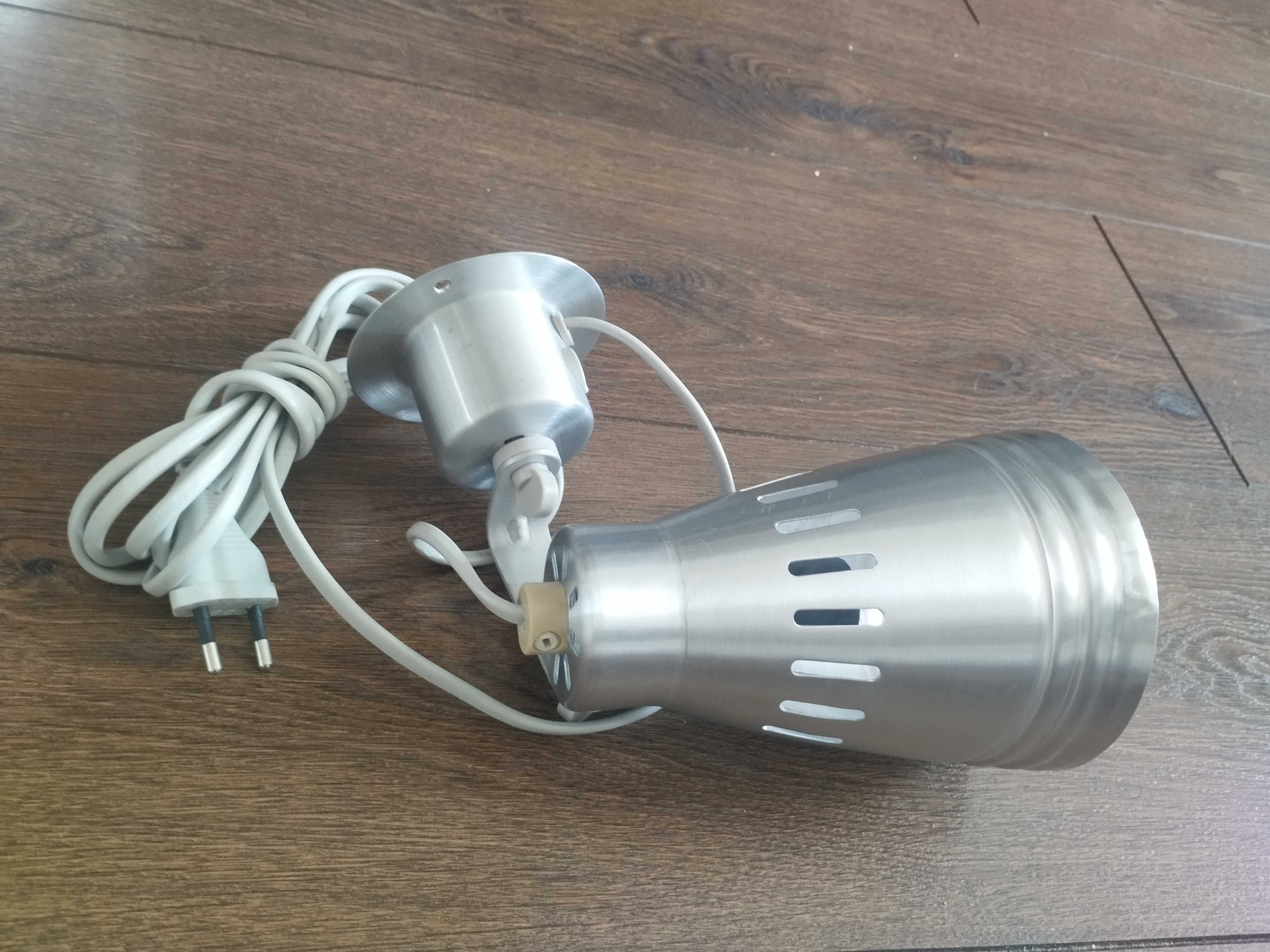 Lampa reflektor naścienny, pojedynczy, Ikea Kramare, aluminiowy.