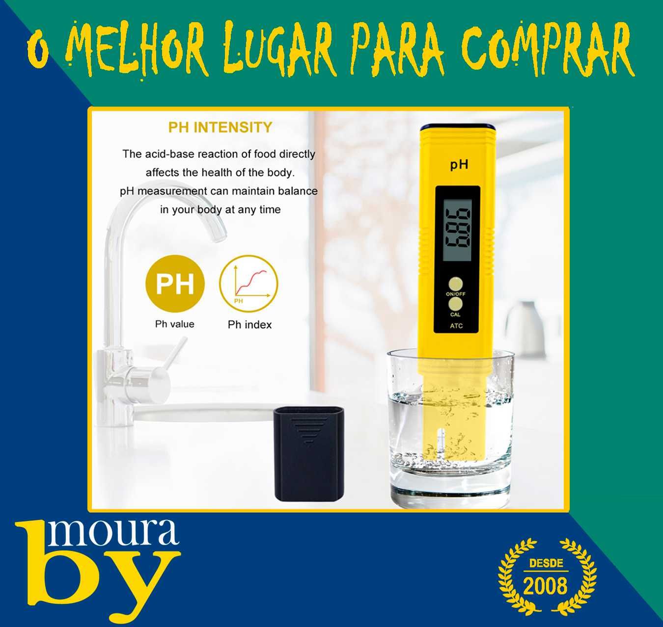 Medidor Digital Ph Portátil Para Aquários E Piscinas