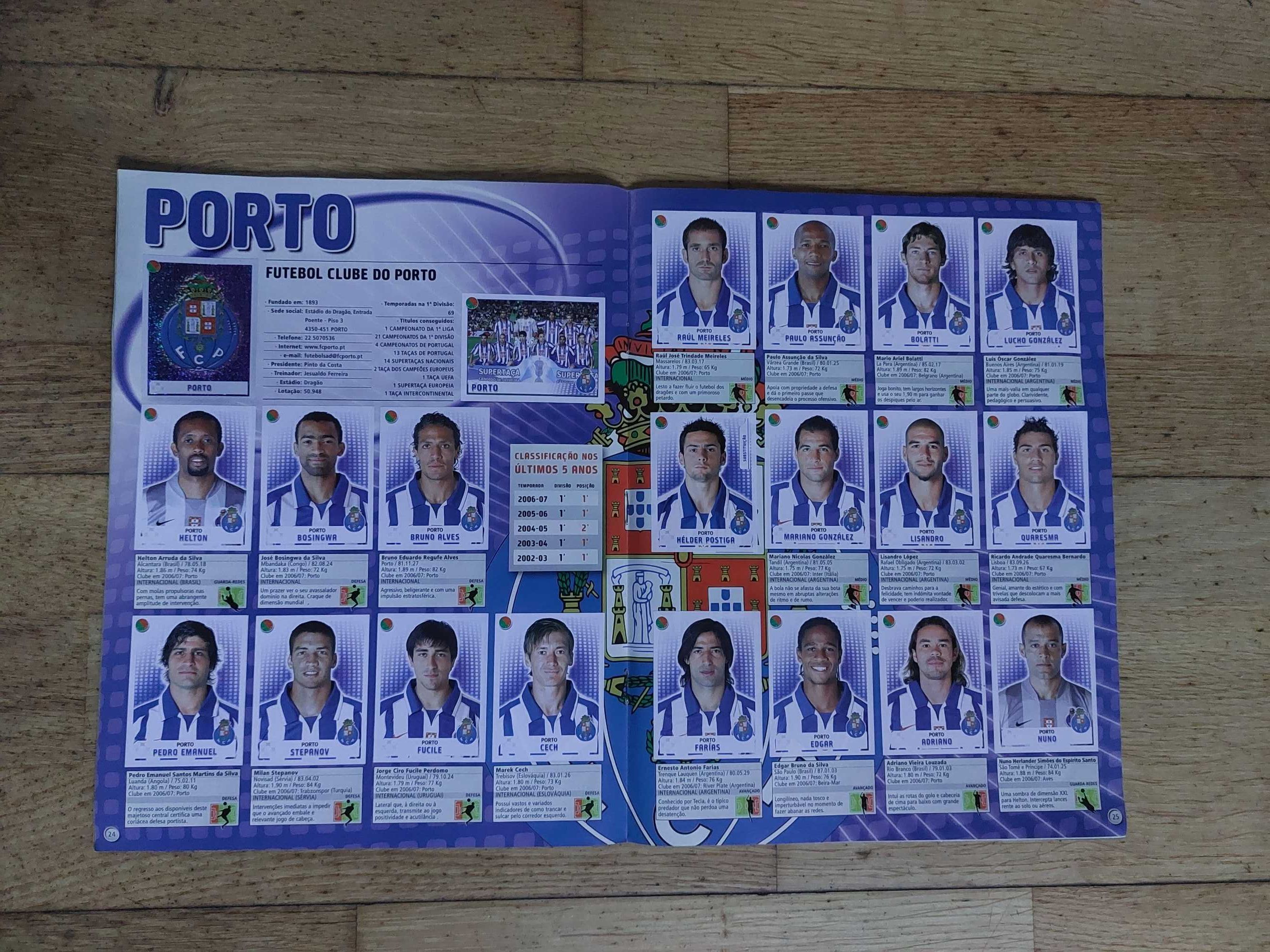 Caderneta de cromos - Futebol 2007-08 - Completa
