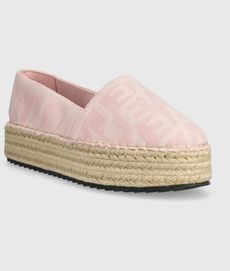 Piękne różowe espadryle Tommy Hilfiger Logomania