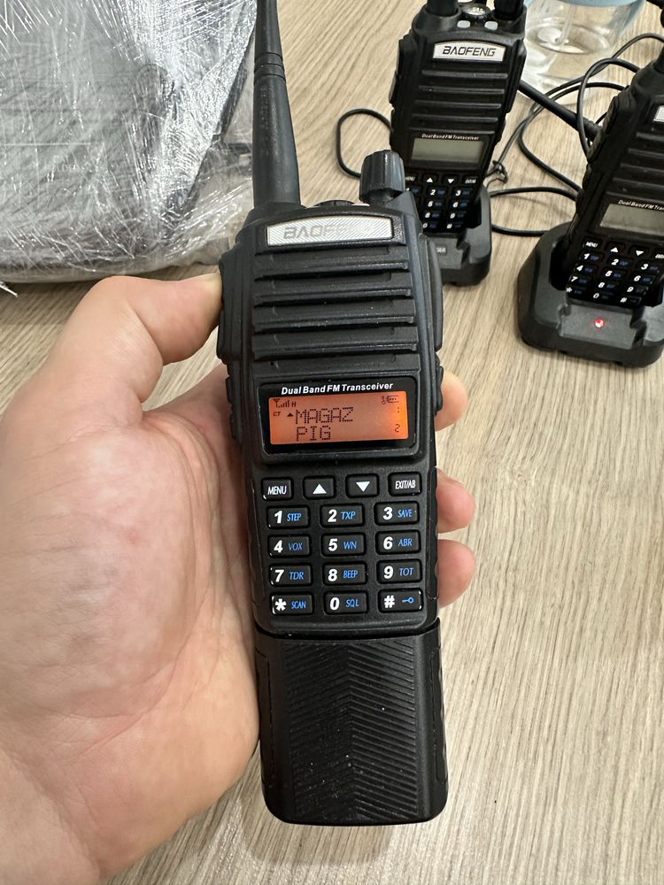 Рації Baofeng UV-82, UHF/VHF компл 4шт 5Вт + кабель для прошивки б/у