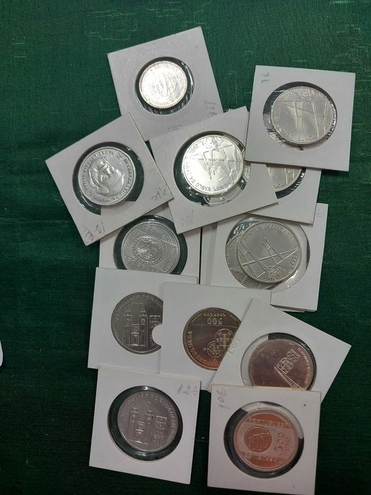 13 moedas de 500 escudos prata