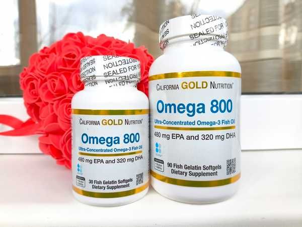 Омега 800, Омега-800, 1000 мг, США, 30 и 90 капсул