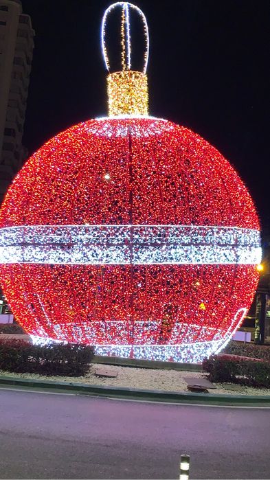 Bolas de natal iluminação