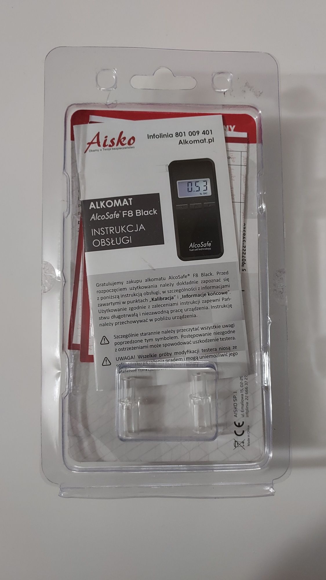 Alkomat elektrochemiczny BACscan AlcoSafe F8 Black