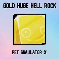 huge golden hell rock