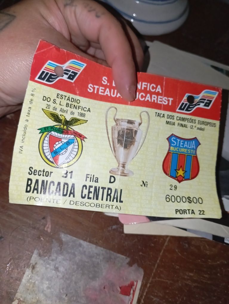 Bilhete Benfica antigo