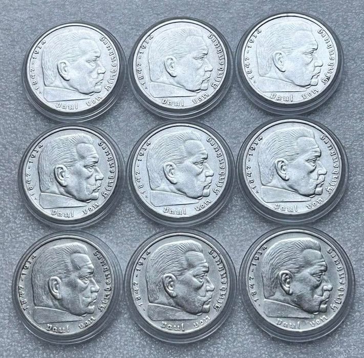 2 марки 1937 року ! Німеччина, Третій Рейх . СРІБЛО.