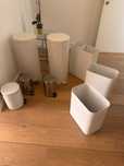 Conjunto de baldes para espaço comercial