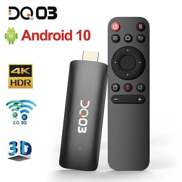 DQ03 Міні ТВ-приставка Android 10, 2 ГБ/16 ГБ, 4K Wi-Fi, смарт-ТВ-прис