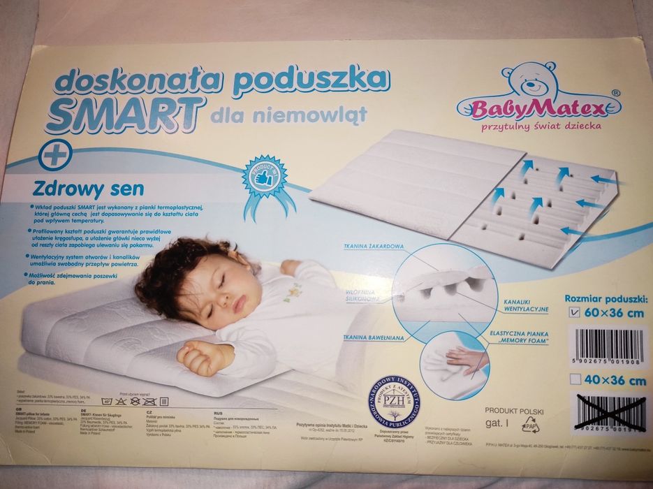 Nowa poduszka SMART dla niemowląt gratis nosidełko