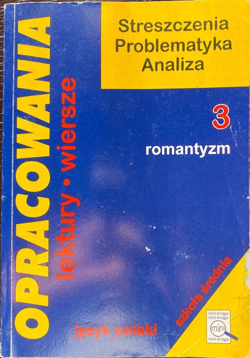 Opracowania Lektury wiersze szkoła średnia romantyzm