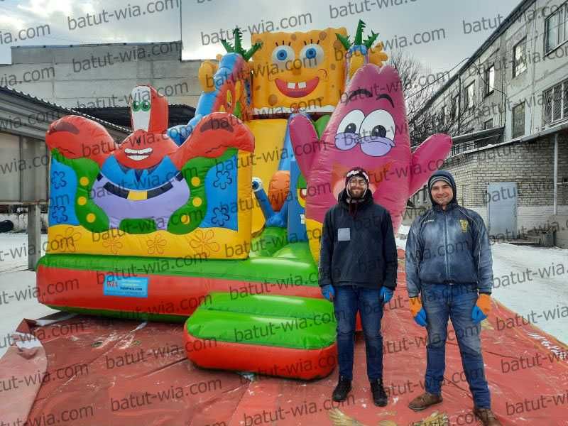 Надувная горка батут "Атаман"