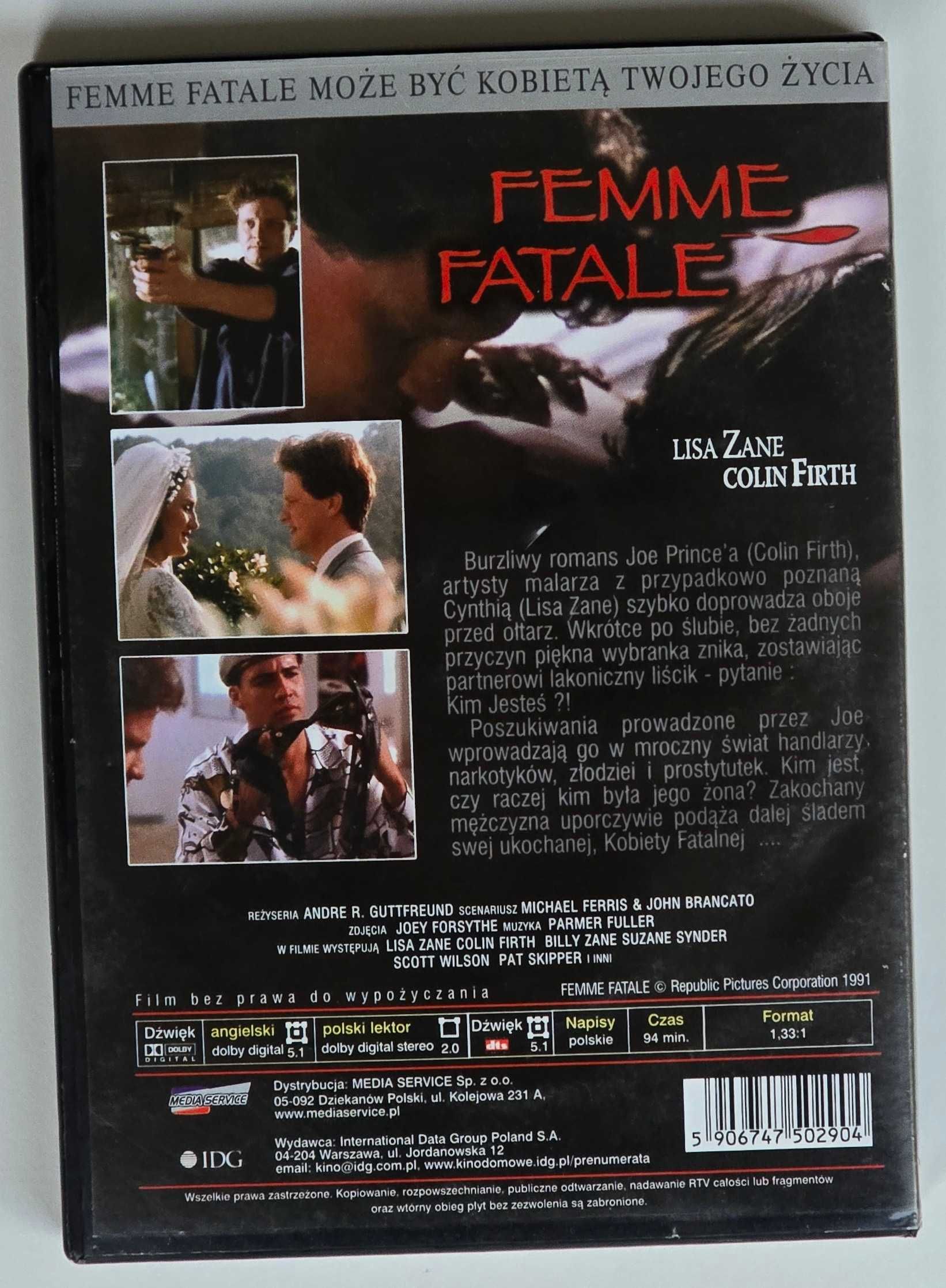 Płyta DVD z filmem Femme Fatale