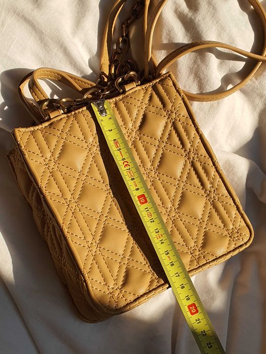 ZARA – Mini Pikowana Torebka Na Ramię - Musztarda