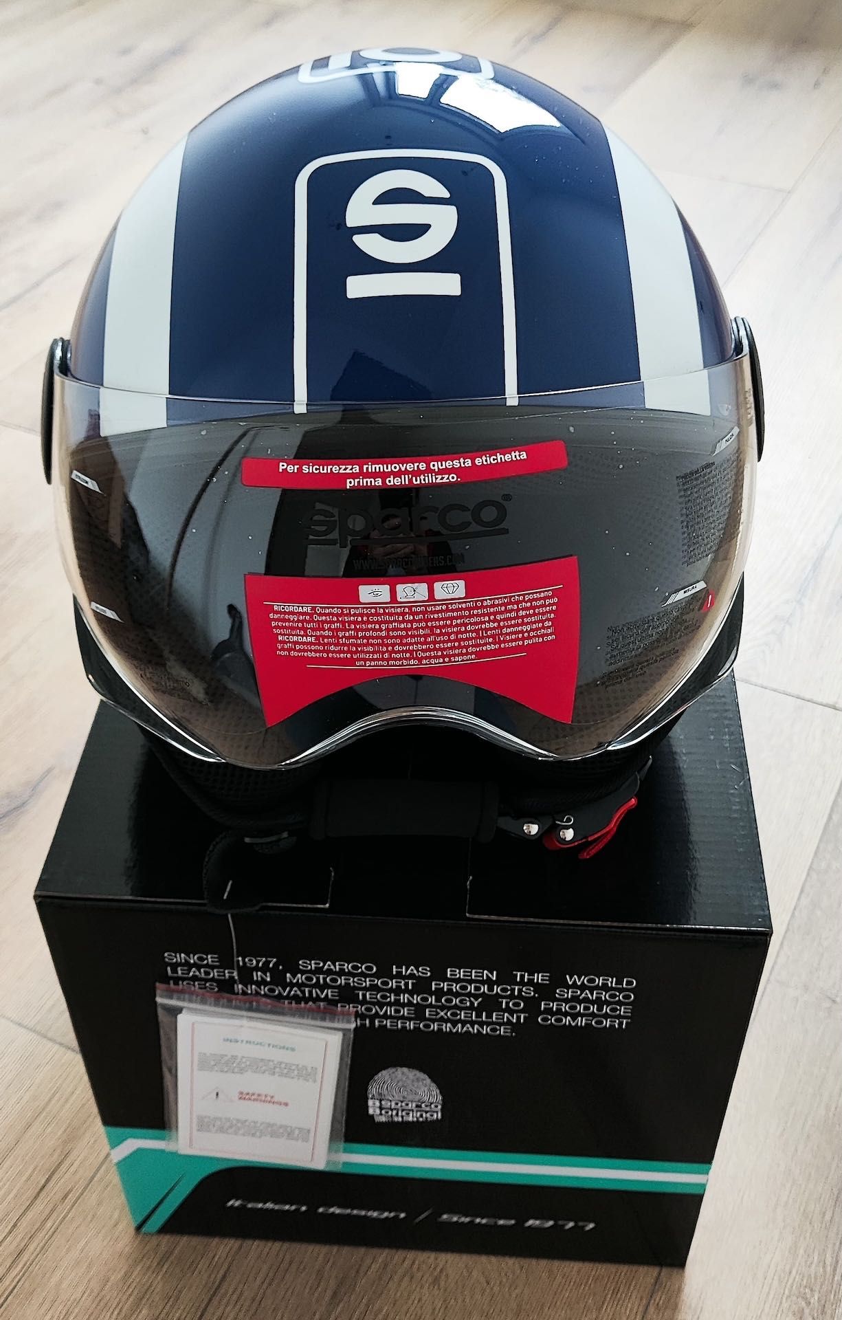 Kask Sparco Riders SP601 niebieski rozmiar S motocyklowy skuter Demi