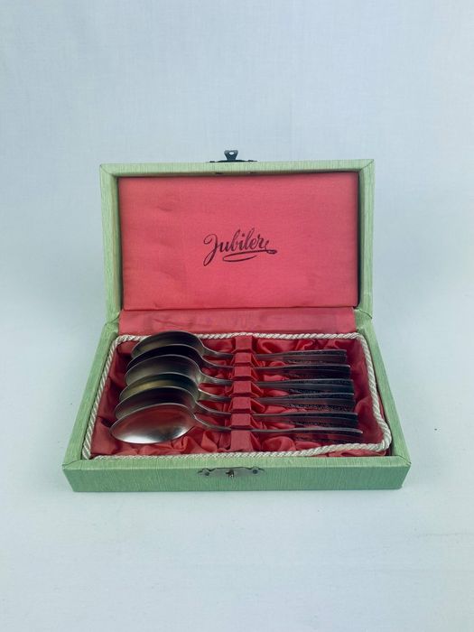 Łyżeczki w pudełku Hefra wzór wschodni met 60