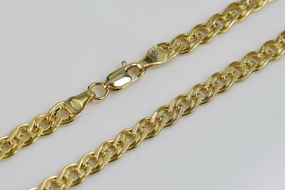 Złoty łańcuszek 14k 585 włoski Monaliza Nona diament cc002 W