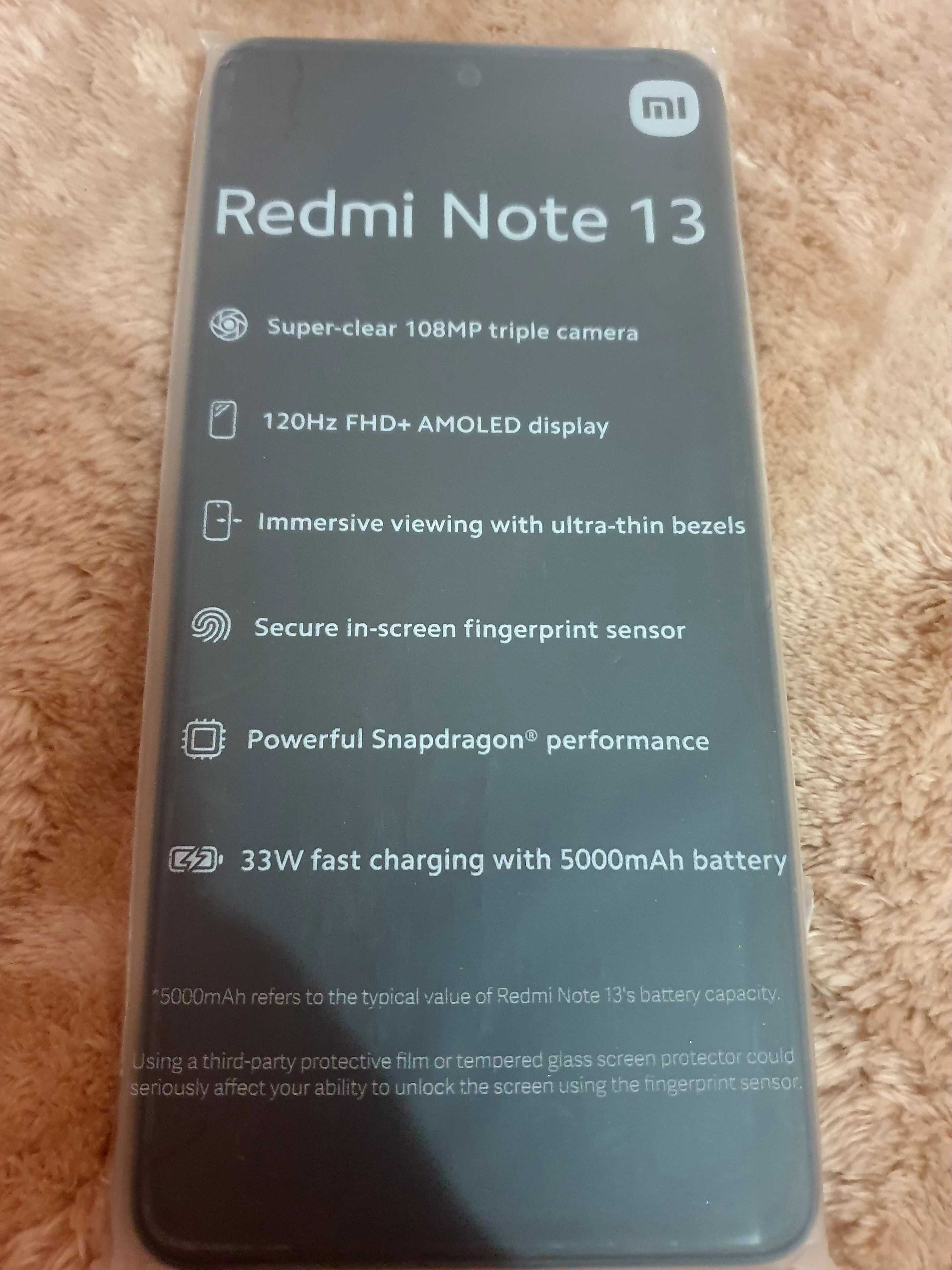 Smartfon Xiaomi Redmi Note 13. NOWY!  8 GB / 256 GB 4G (LTE) czarny