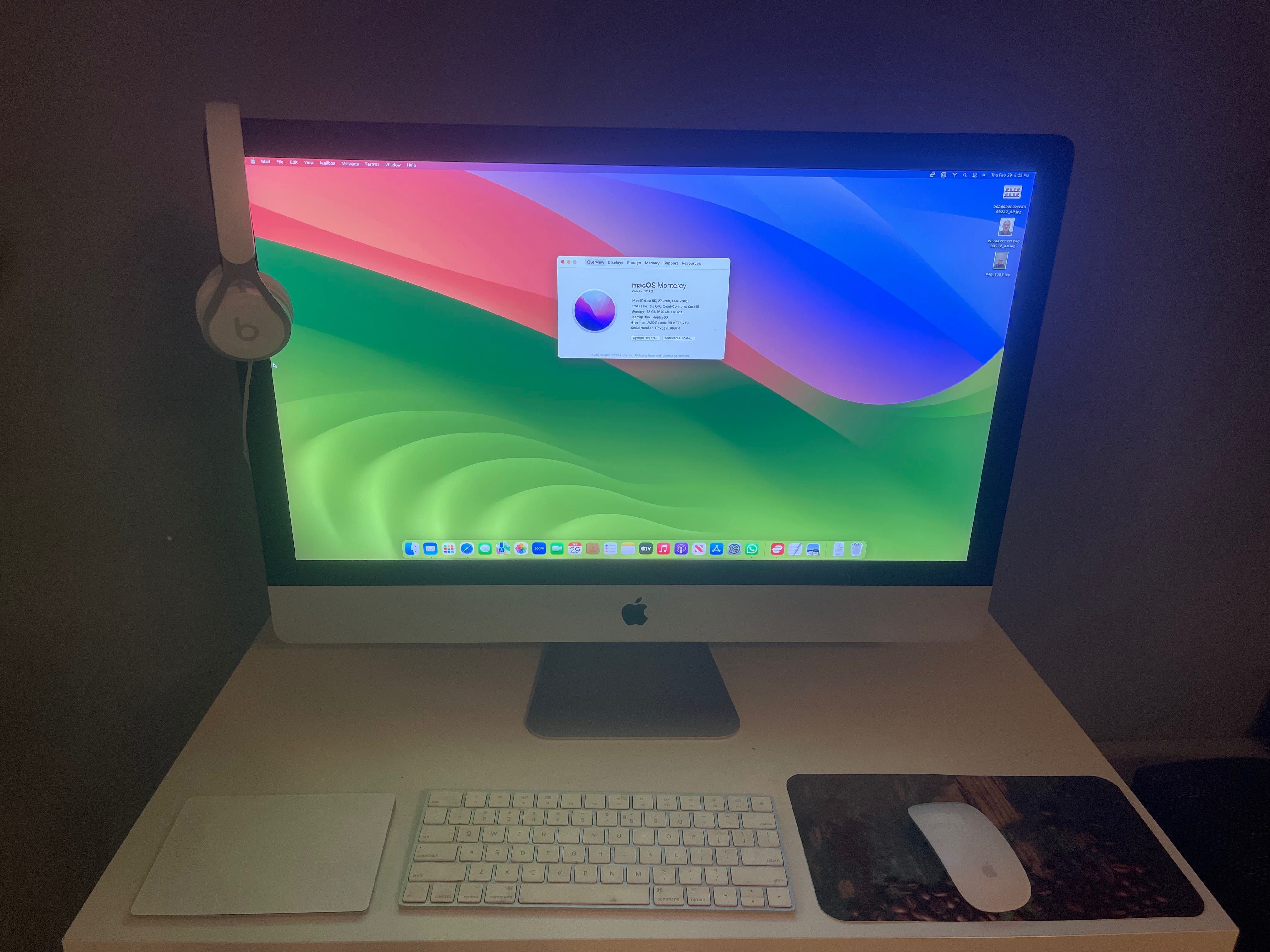 iMac 27 Retina 5K ( 5120 na 2880) 4-rdzeniowy i-5  32GB RAM 1TB Fusion