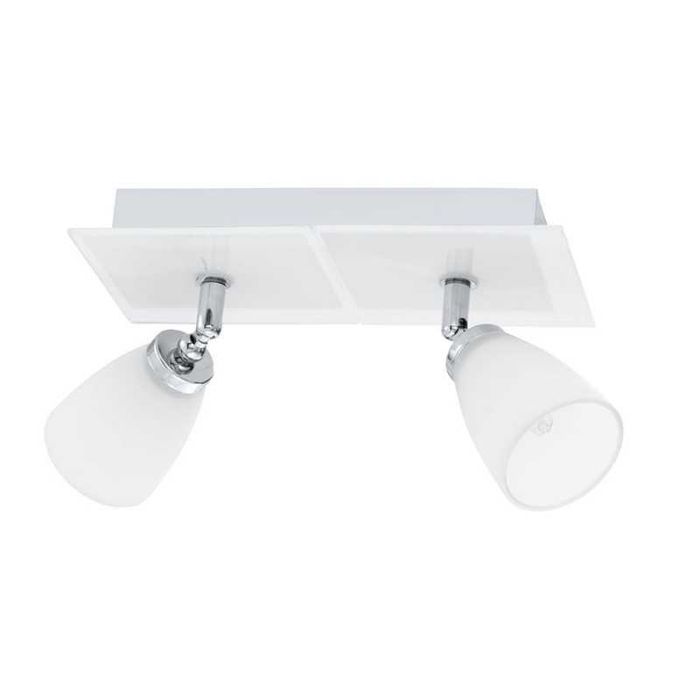 Lampa sufitowa plafon reflektor Eglo Katoro biała szkło 2xG9/40W