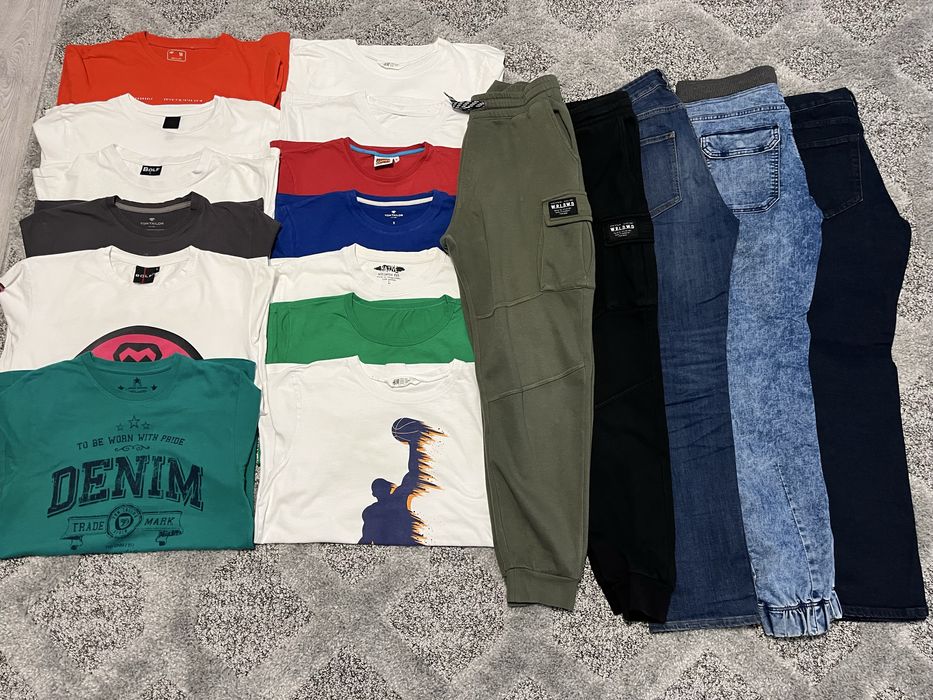 Duzy zestaw ubrań dla chłopca rozmiar 170