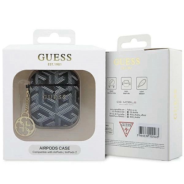 Etui Guess GCube Charm na AirPods 1/2 - czarne