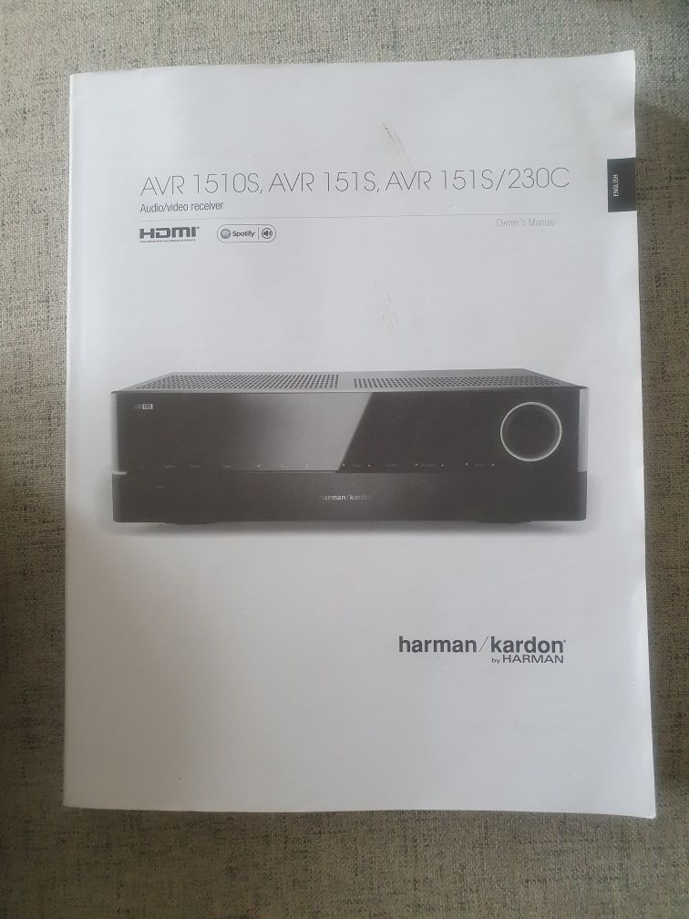 Amplituner Harman/Kardon HK AVR 151s, pilot, instrukcja PL, stan -bdb