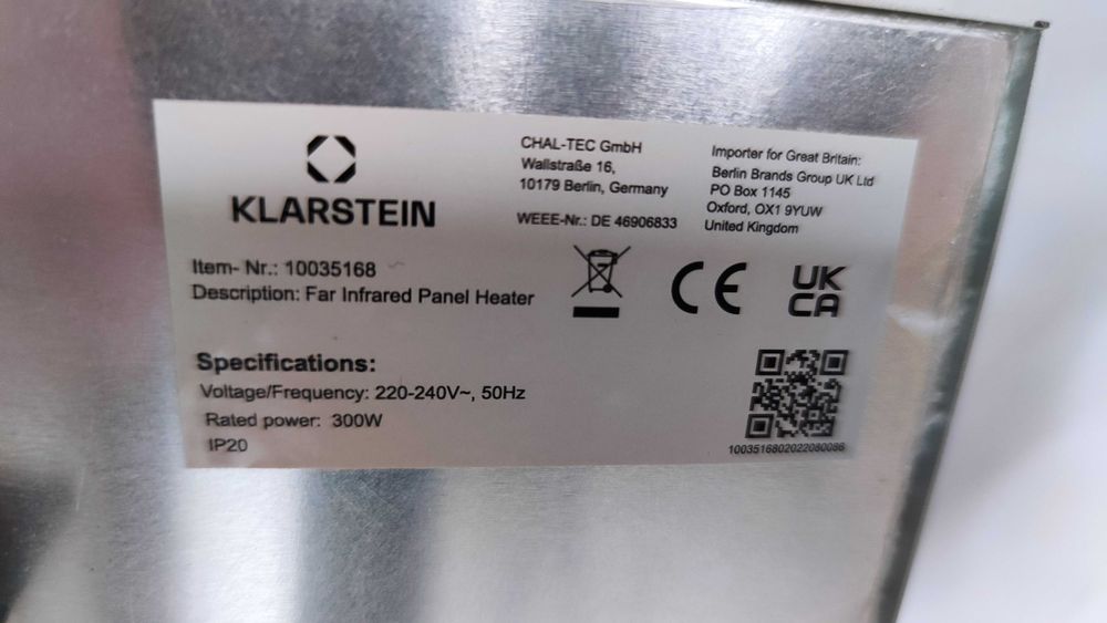 Grzejnik podczerwieni Klarstein Wonderwall Air Infinite