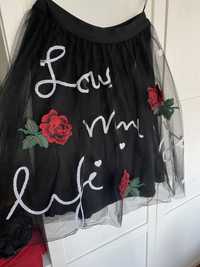 Spódnica tiulowa tutu ślub wesele r S Mohito róże Paryż
