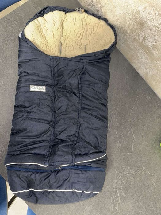 Теплий хутряний конверт на овчині/вовні для новонароджених.