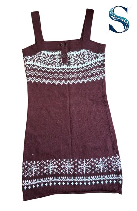 Vestido de Malha Bordeaux C&A S