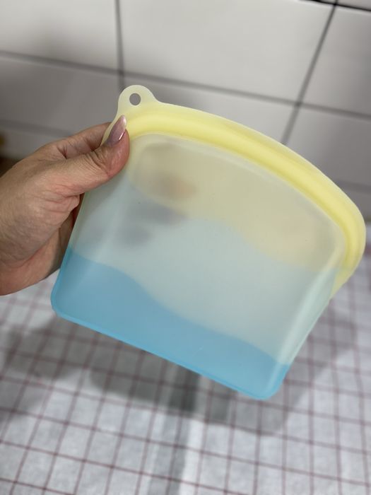 Nowa Silikonowa torebka na przekąski lunch kanapkę 1200 ml Kasa