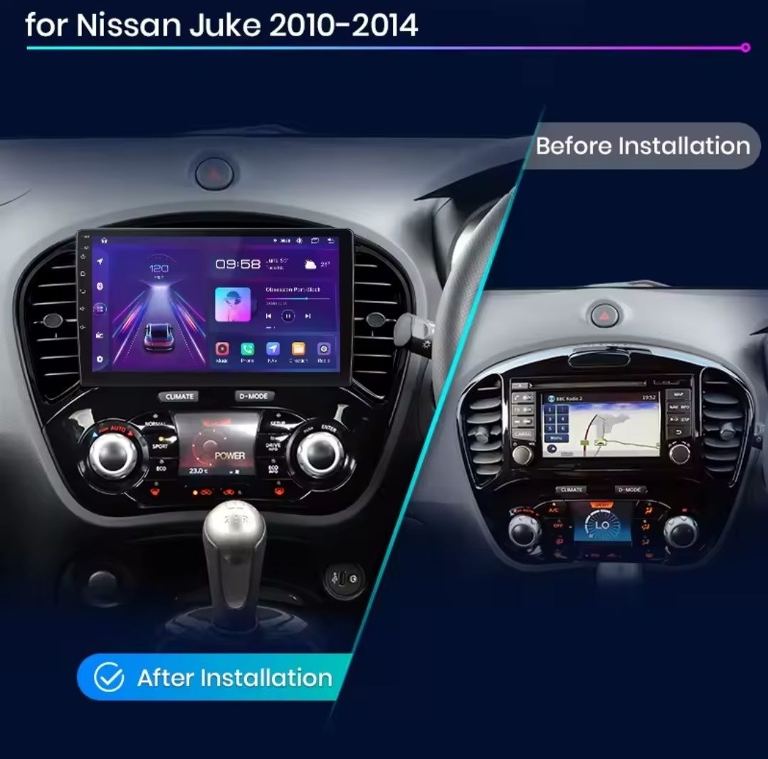 Auto Rádio Android 2gb 32gb  gps Bluetooth Nissan Juke 2010 a 2014